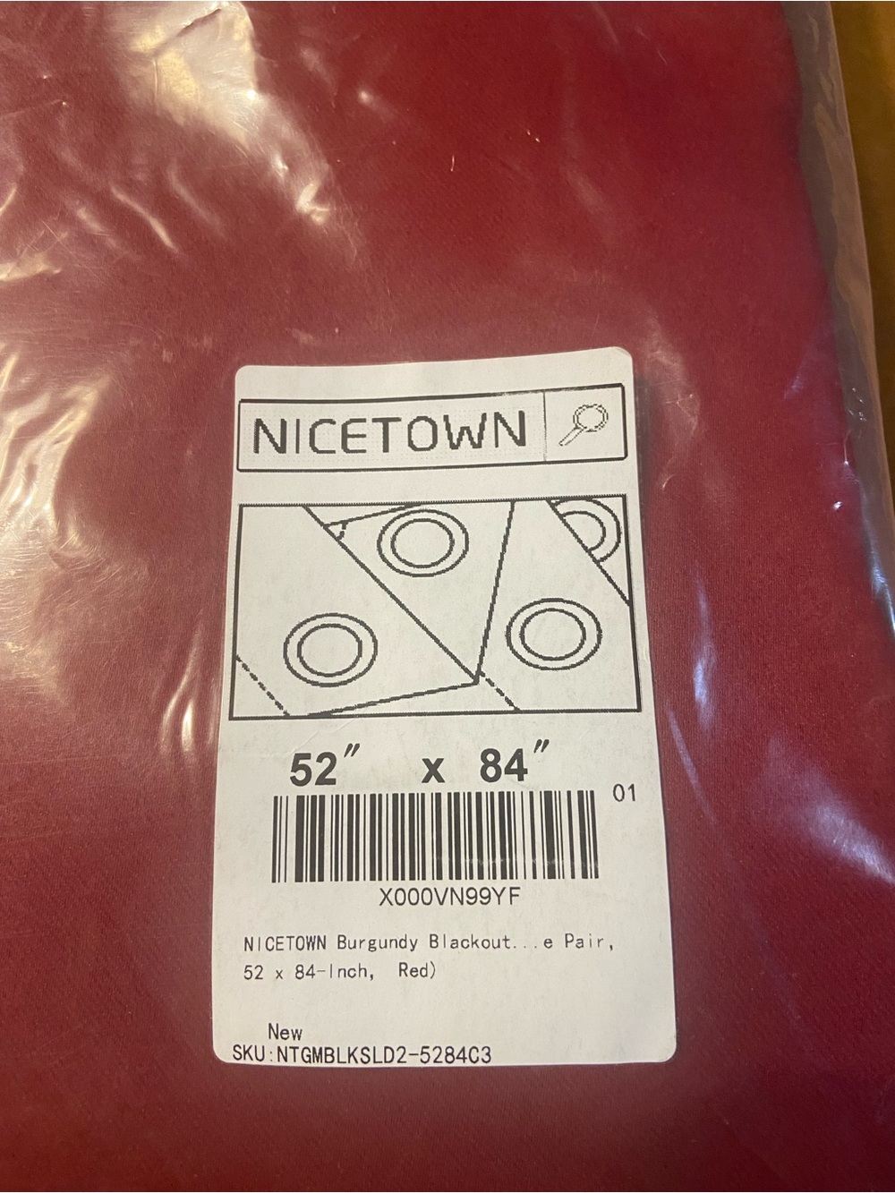 Burgundy Blackout Curtain Panel - Solid Red Window Drapes